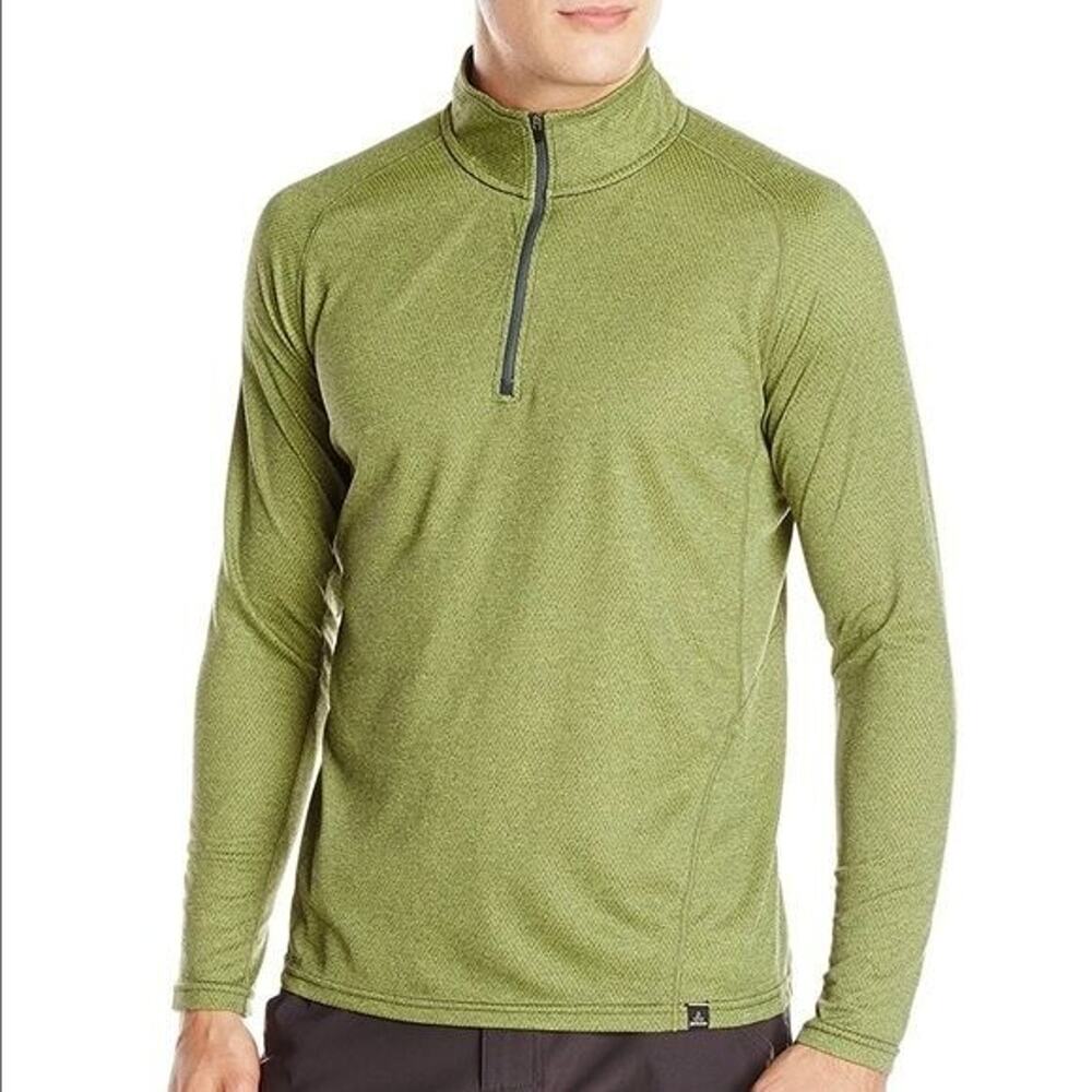 Prana Mens Orion 1/4 Zip Pullover Shirt M Quick Dry Gorpcore Outdoor Base Layer